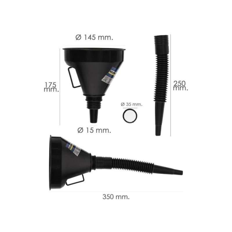 WOLFPACK EMBUDO 145MM C/PROLONGADOR FLEXIBLE Y FILTRO - Imagen 2