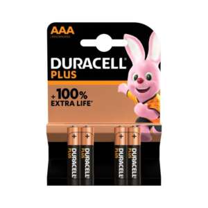 DURACELL PILA PLUSPOWER LR03/AAA 1,5V BLÍSTER (4 UNIDADES)