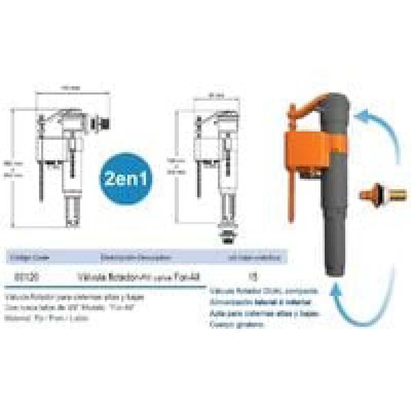 PRHIE VALVULA FLOTADOR DUAL LATERAL/INFERIOR - Imagen 2
