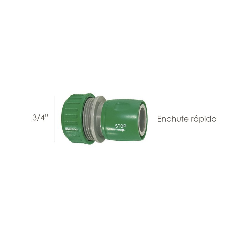 SATURNIA CONECTOR MANGUERA 3/4 PLASTICO GRANEL - Imagen 2